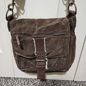 Maurices Brown Crossbody Bag with Vintage Design and Adjustable Strap